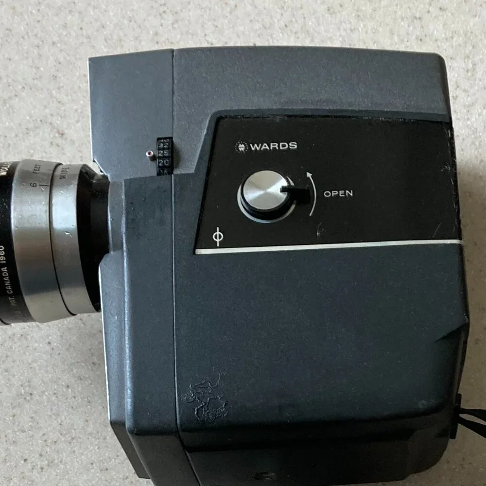 Vintage Wards 8MM Power Zoom Lens Movie Camera - Collectible - Untested - Parts